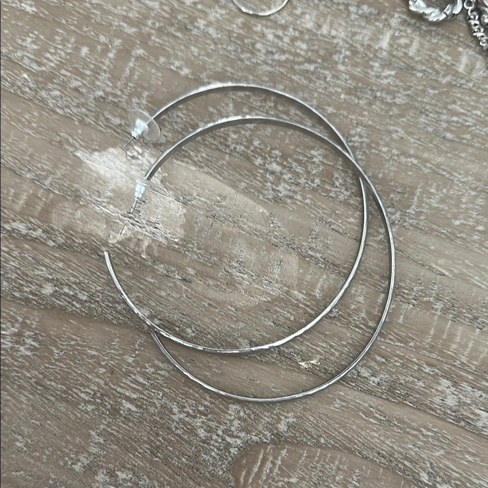 Sleek Silver Hoop Earrings